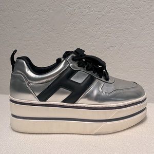 COCO ROSSINO low top platform chunky‎ silver metallic sneakers shoes Hoga…